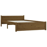 Bed Frame without Mattress with Drawers Honey Brown 135x190 cm