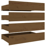 Bed Frame without Mattress with Drawers Honey Brown 135x190 cm