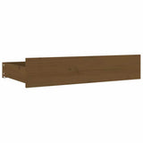 Bed Frame without Mattress with Drawers Honey Brown 135x190 cm - Low Angle