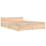 Bed Frame without Mattress with Drawers 150x200 cm - Top-Down View