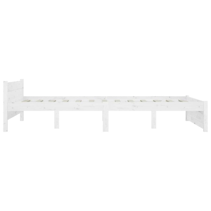 Bed Frame without Mattress with Drawers White 150x200 cm