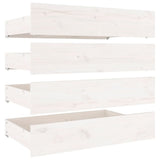 Bed Frame without Mattress with Drawers White 150x200 cm - Close-Up Angle