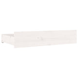 Bed Frame without Mattress with Drawers White 150x200 cm - Low Angle