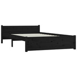 Bed Frame without Mattress with Drawers Black 150x200 cm - 45-Degree Angle