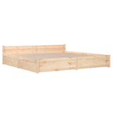 Bed Frame without Mattress with Drawers 183x203 cm King - Top-Down View
