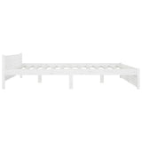 Bed Frame without Mattress with Drawers White 183x203 cm King - Rear View