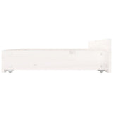 Bed Frame without Mattress with Drawers White 183x203 cm King