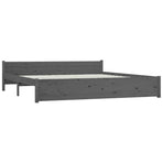 Bed Frame without Mattress with Drawers Grey 183x203 cm King