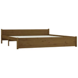 Bed Frame without Mattress with Drawers Honey Brown 183x203 cm King - 45-Degree Angle