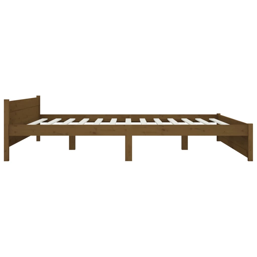 Bed Frame without Mattress with Drawers Honey Brown 183x203 cm King
