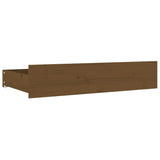 Bed Frame without Mattress with Drawers Honey Brown 183x203 cm King