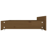 Bed Frame without Mattress with Drawers Honey Brown 183x203 cm King