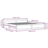 Bed Frame without Mattress with Drawers Honey Brown 183x203 cm King