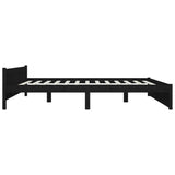 Bed Frame without Mattress with Drawers Black 183x203 cm King - Rear View