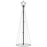 Christmas Cone Tree Cold White 108 LEDs 70x180 cm - Side View