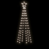Christmas Cone Tree Cold White 108 LEDs 70x180 cm - Top-Down View