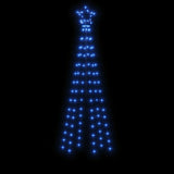 Christmas Cone Tree Blue 108 LEDs 70x180 cm - Top-Down View