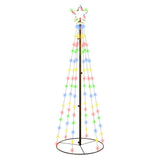 Christmas Cone Tree Colourful 108 LEDs 70x180 cm - Front View