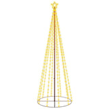 Christmas Cone Tree Warm White 310 LEDs 100x300 cm - Front View