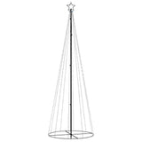 Christmas Cone Tree Cold White 310 LEDs 100x300 cm - Side View