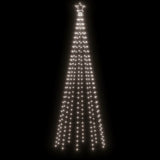 Christmas Cone Tree Cold White 310 LEDs 100x300 cm - Top-Down View