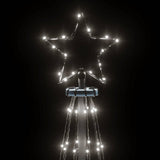 Christmas Cone Tree Cold White 310 LEDs 100x300 cm - 45-Degree Angle
