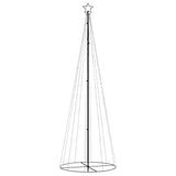 Christmas Cone Tree Blue 310 LEDs 100x300 cm - Side View