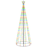 Christmas Cone Tree Colourful 310 LEDs 100x300 cm - Front View
