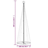 Christmas Cone Tree Colourful 310 LEDs 100x300 cm - Extra Image