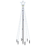 Christmas Tree with Spike Cold White 108 LEDs 180 cm - Front View