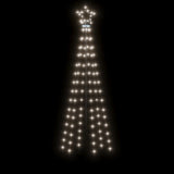 Christmas Tree with Spike Cold White 108 LEDs 180 cm - Top-Down View