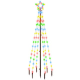 Christmas Tree with Spike Colourful 108 LEDs 180 cm - Front View