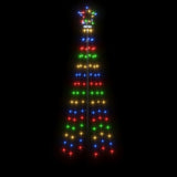 Christmas Tree with Spike Colourful 108 LEDs 180 cm - Top-Down View