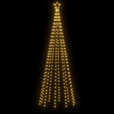 Christmas Tree with Spike Warm White 310 LEDs 300 cm - Top-Down View