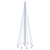 Christmas Tree with Spike Cold White 310 LEDs 300 cm