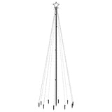 Christmas Tree with Spike Cold White 310 LEDs 300 cm - Side View