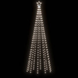 Christmas Tree with Spike Cold White 310 LEDs 300 cm - Top-Down View