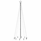 Christmas Tree with Spike Colourful 310 LEDs 300 cm - Side View