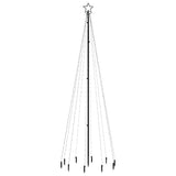 Christmas Tree with Spike Blue 310 LEDs 300 cm - Side View