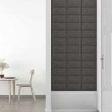 Wall Panels 12 pcs Dark Grey 30x15 cm Fabric 0.54 m² - Rear View