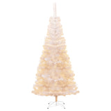 Artificial Christmas Tree with Iridescent Tips White 210 cm PVC - Front View