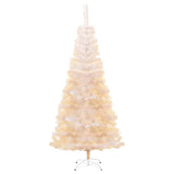 Artificial Christmas Tree with Iridescent Tips White 240 cm PVC - Front View