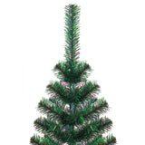 Artificial Christmas Tree with Iridescent Tips Green 120 cm PVC - Side View