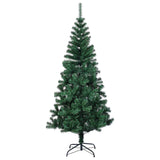 Artificial Christmas Tree with Iridescent Tips Green 210 cm PVC - Front View