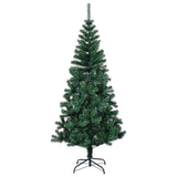 Artificial Christmas Tree with Iridescent Tips Green 240 cm PVC - Front View