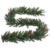 Artificial Christmas Trees 2 pcs with Wreath, Garland and LEDs - Low Angle