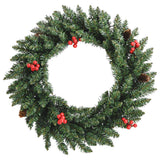 Artificial Christmas Trees 2 pcs with Wreath, Garland and LEDs - Extra Image