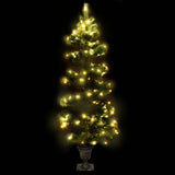 Swirl Pre-lit Christmas Tree with Pot Green 120 cm PVC