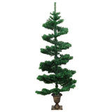 Swirl Pre-lit Christmas Tree with Pot Green 120 cm PVC - Top-Down View