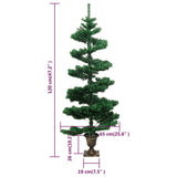 Swirl Pre-lit Christmas Tree with Pot Green 120 cm PVC - Extra Image
